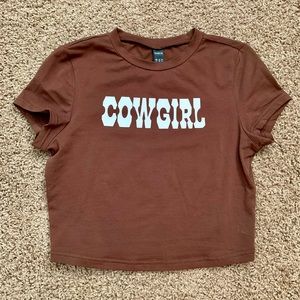 SheIn Brown Cowgirl Tee